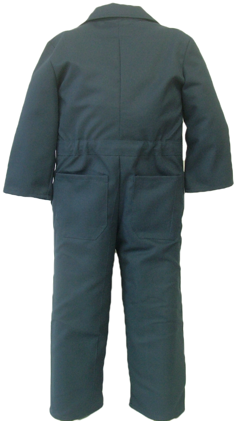 Children S Long Sleeve Coverall Sew Wear Garment Mfg Ltd   Long Sleeve Childrens Coverall Back 768x1356 